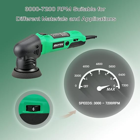 DA Rotorbital ZOTA e 2 pulgadas/3 pulgadas con orbital al azar de 8 mm