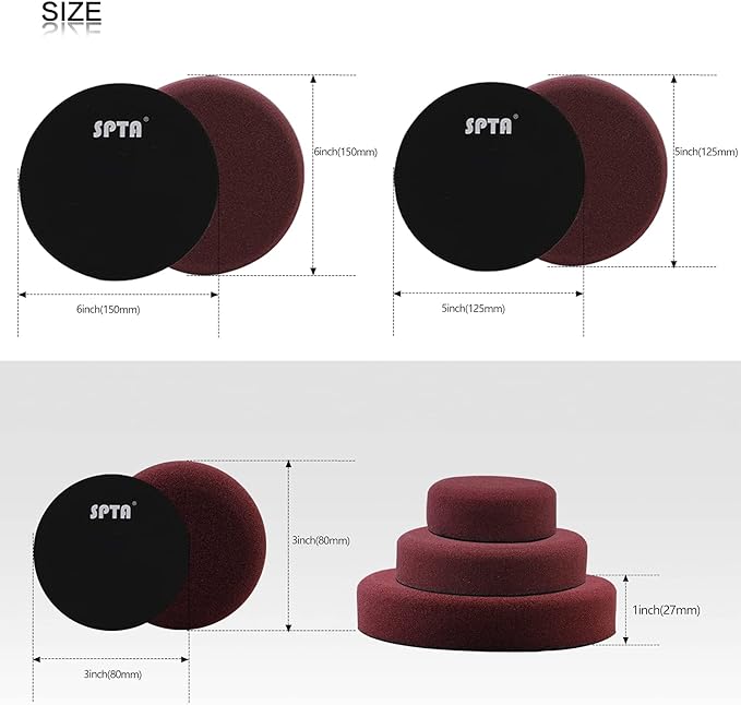 Pulidora Polichadora Rotativa 7 pulgadas SPTA con Kit
