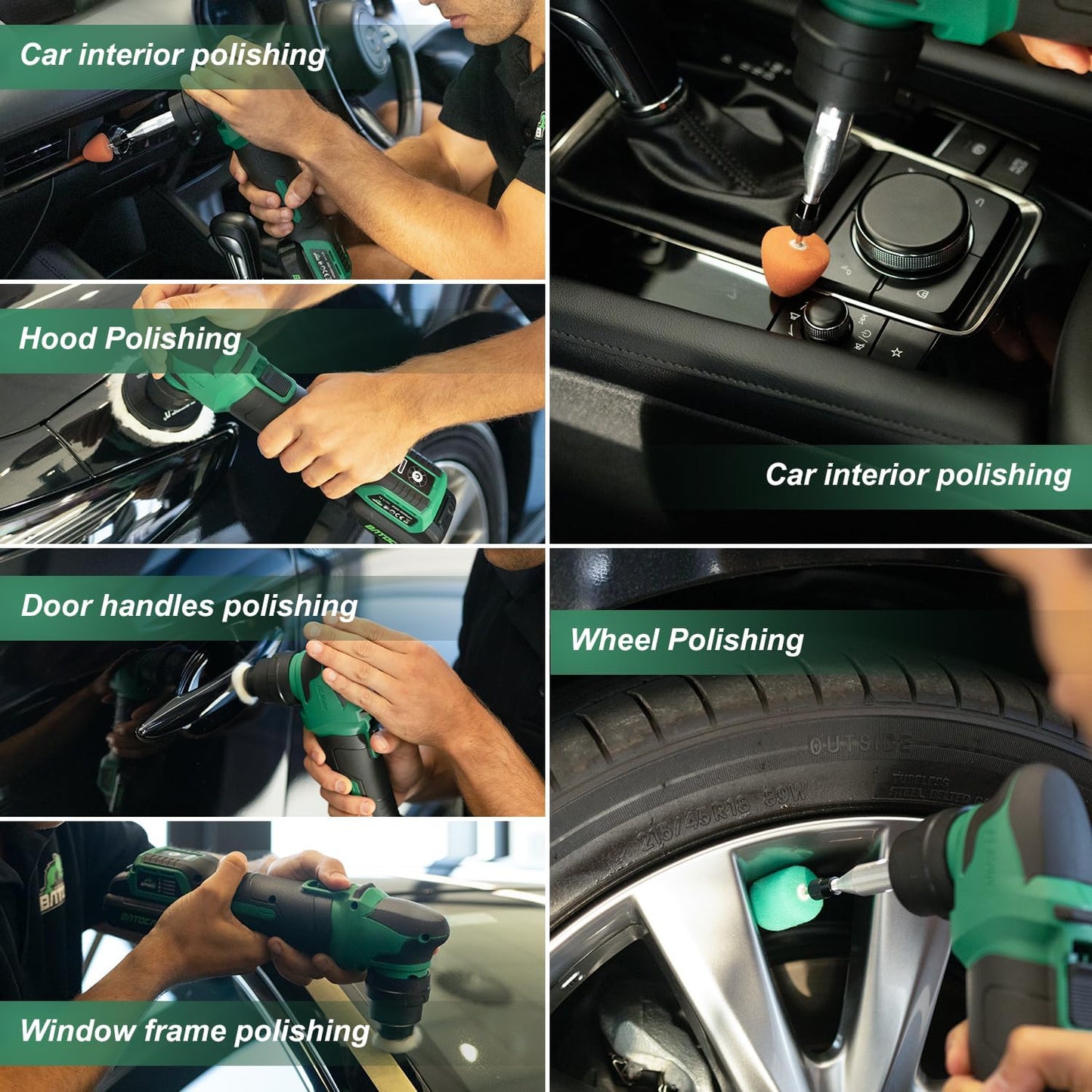 MINI Pulidora eléctrica Batoca, inalambrica de 240 V, 2 baterías Hibrida