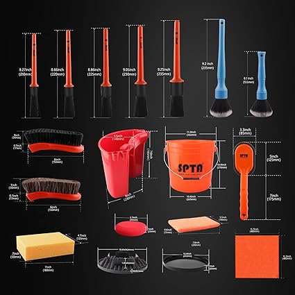 Brochas Detailing SPTA Kit con 29 piezas