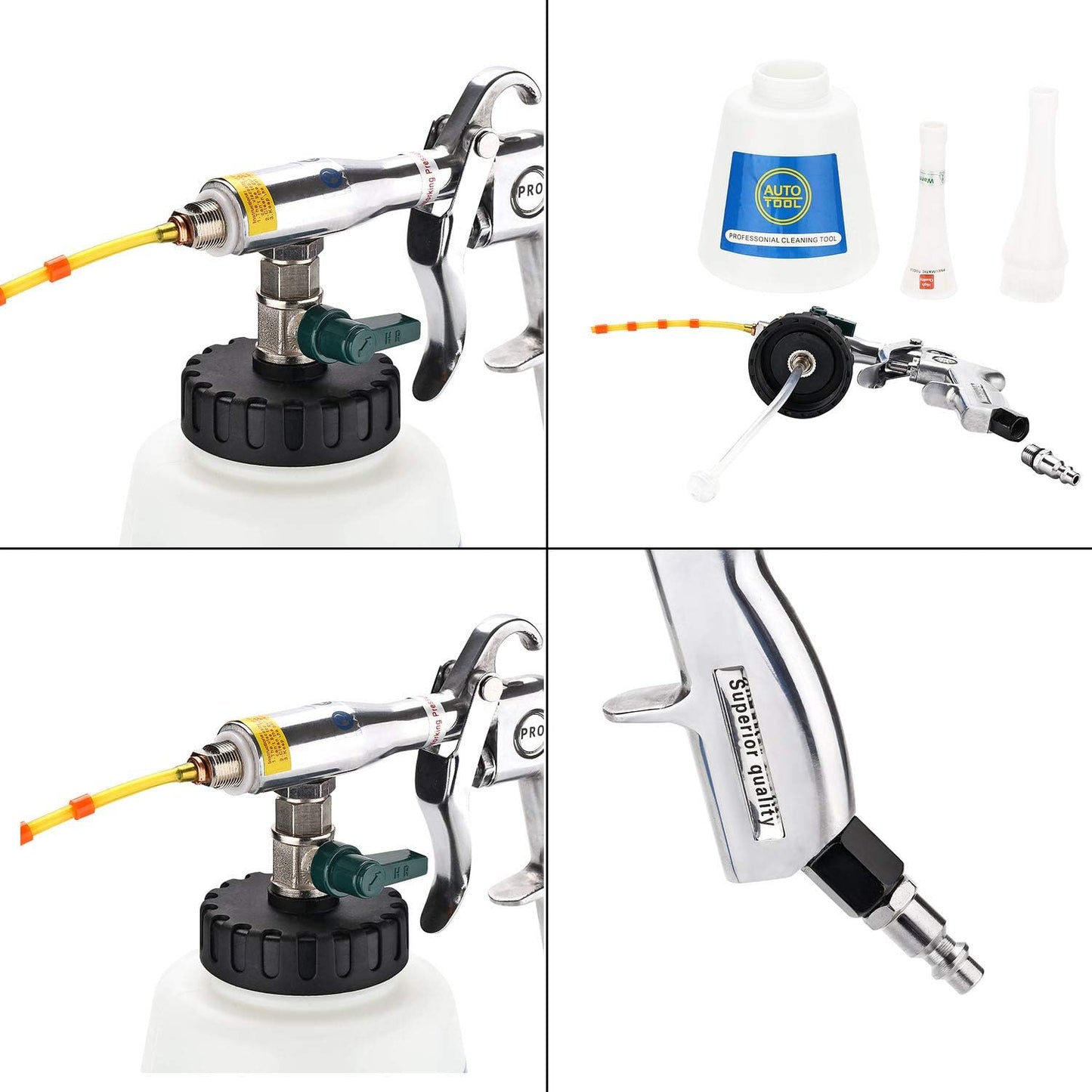 Tornador limpiador o soplador de Aire Auto Tool con tanque para APC y kit de brochas