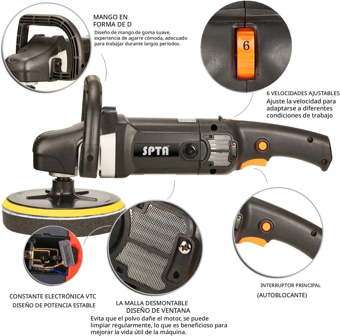 Polichadora SPTA Rotativa - 7 Pulgadas