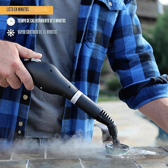 McCulloch MC1275 - Limpiador de vapor resistente con 18 accesorios.