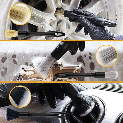 Kit Brochas Detailing Interior, Exterior y Piano Black. 11 piezas