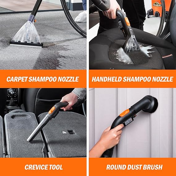 Maquina Inyeccion y Succion Limpieza Tapiceria 6 galones Wet/Dry AutoLavado Car Wash Detailing Lavado Muebles, Asientos, Alfombras, Colchones.