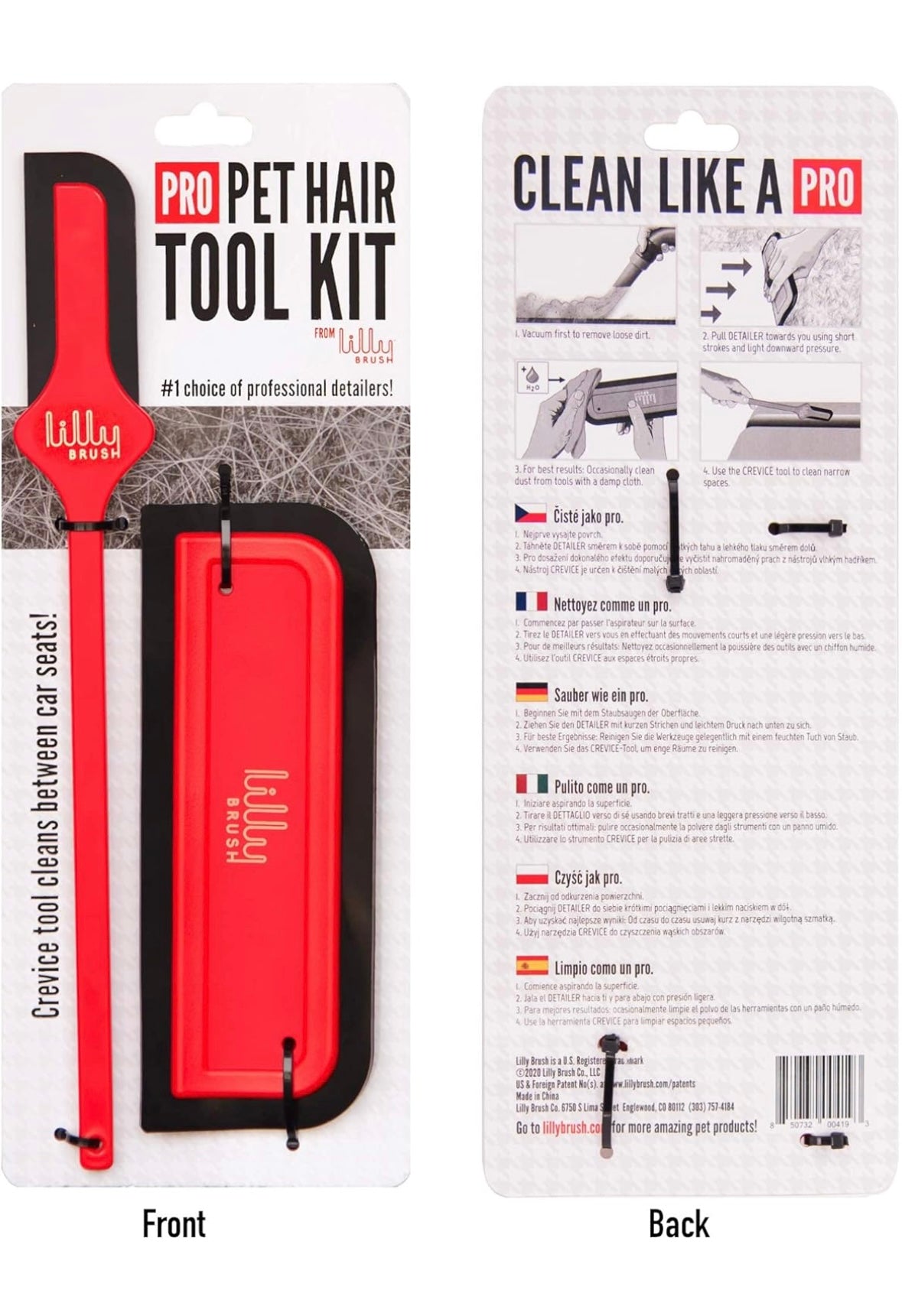 Elimina Pelos de Mascota kit 2 Cepillos Large