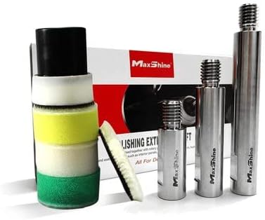 3 ejes de extensión de acero inoxidable y kit de pulido de espuma