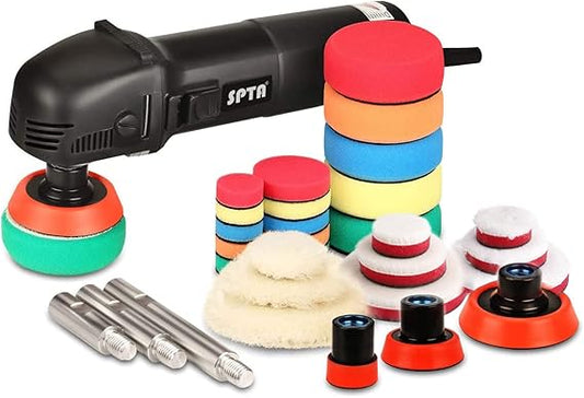 SPTA Mini pulidora rotativa 3 pulgadas Kit   con 27 piezas 6 Velocidades y 3 Extensores