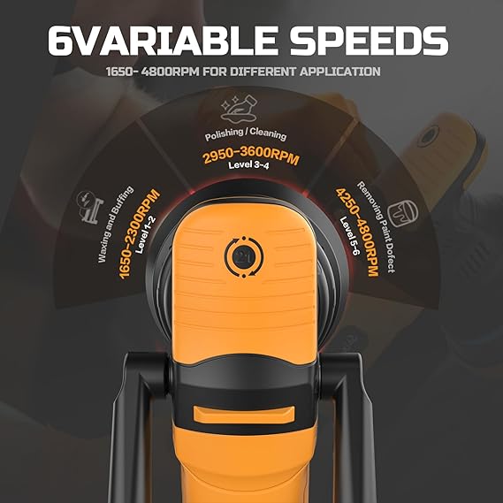DA Rotorbital  pulidora de doble acción de 810 W con velocidad variable (1650-4800r)