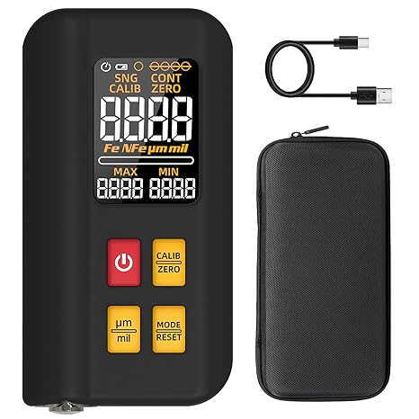 Micrometro  Medidor de espesor de pintura Medidor de profundidad Automotriz Carga USB