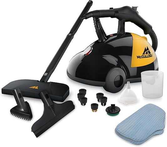 McCulloch MC1275 - Limpiador de vapor resistente con 18 accesorios.