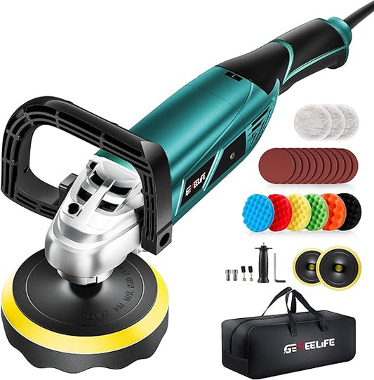 Polisher pulidora rotativa 6 pulgadas/7 pulgadas, 1600 W Marca GEV