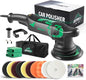 Polisher DA Rotorbital  Pulidora de doble acción de 6 pulgadas y 700W  con 6 velocidades y Kit de Pads Marca Batoca