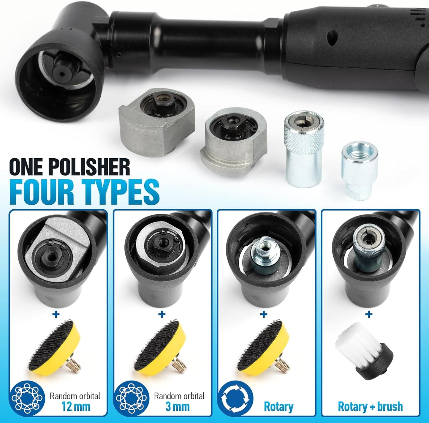 Mini Polisher Dual Inalambrica pulidor de automóvil RO/DA Marca Kumit