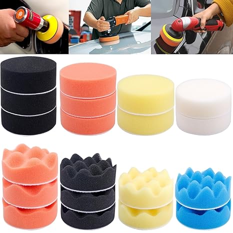 Kit 31 Pads  de pulido de 3 pulgadas, Maquina Rotativa y Taladro