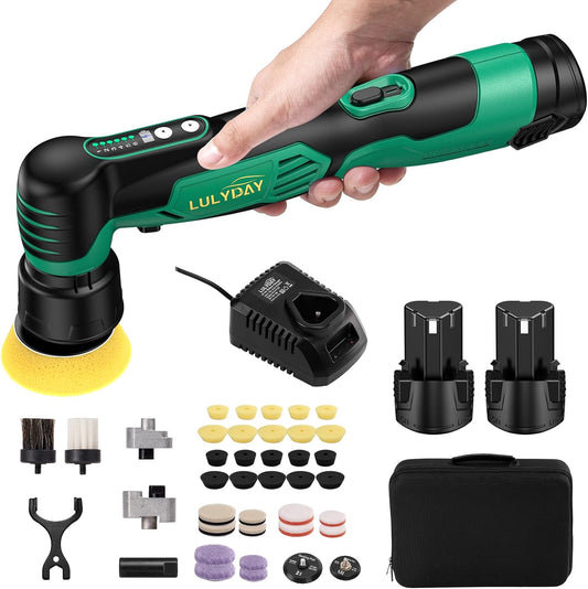 Mini pulidora inalámbrica, de 1.5 y 2 pulgadas  2 baterías Marca Lulyday