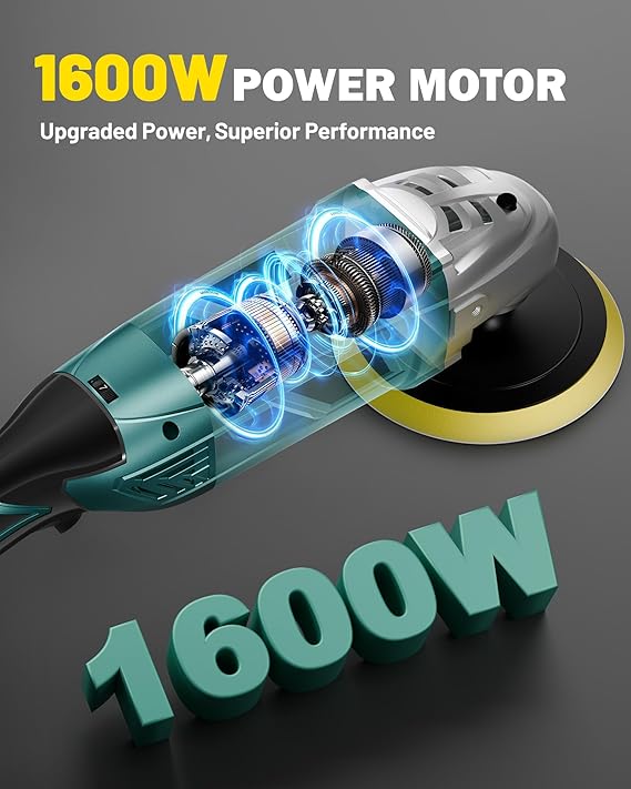 Polisher pulidora rotativa 6 pulgadas/7 pulgadas, 1600 W Marca GEV