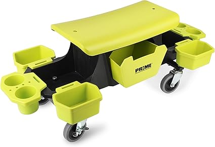 Asiento para Detailing rodante con ruedas, cajón de bandejas de herramientas extraíbles