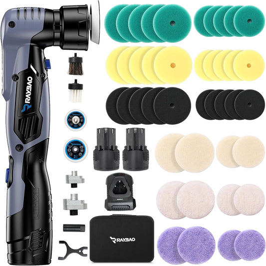 Mini pulidora, inalámbrica de 2 y 1.5 pulgadas con 2 baterías de 2.0 Ah Marca Raybao