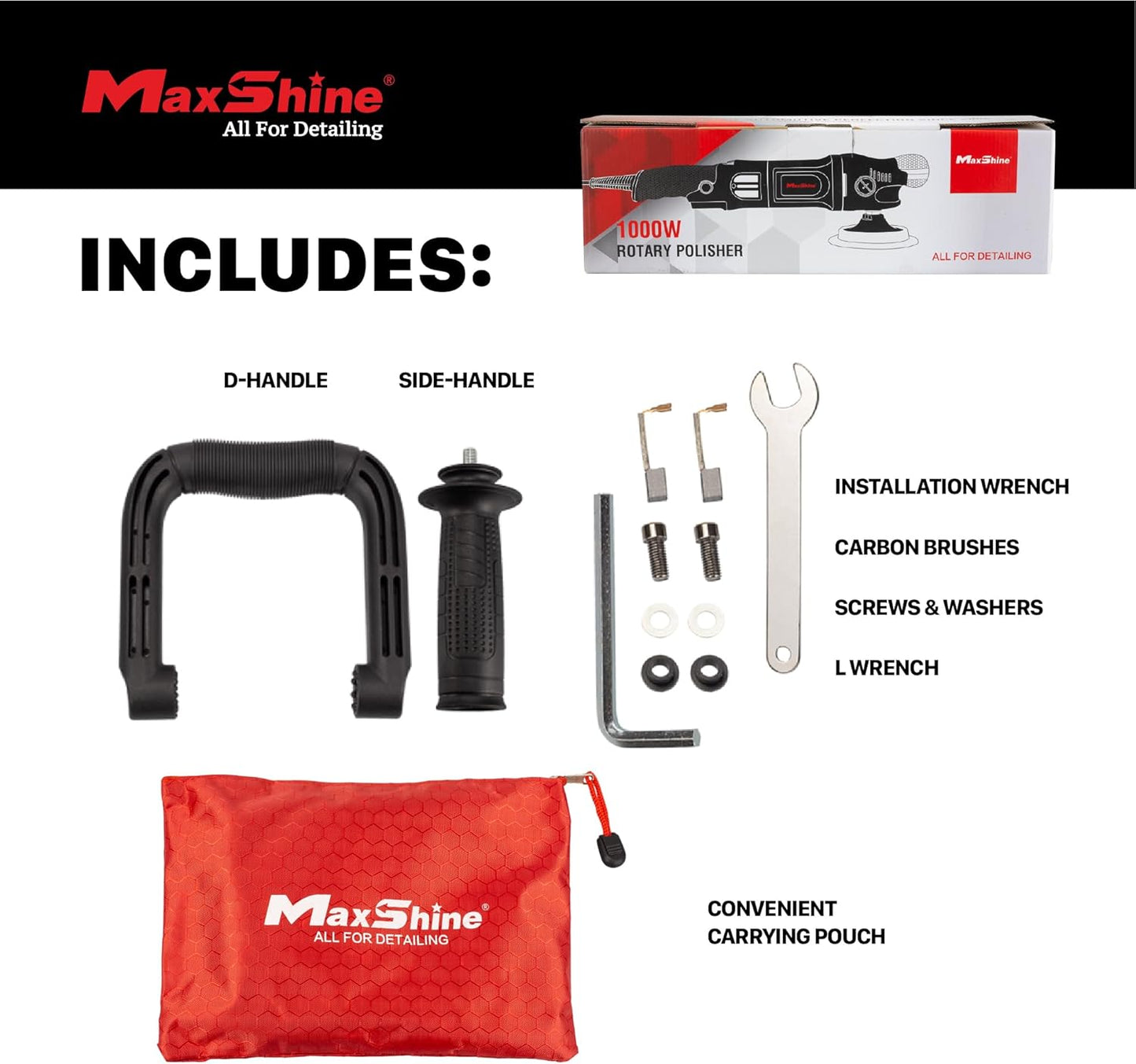 Pulidora Polichadora Max Shine Rotativa M1000