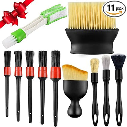 Kit Brochas Detailing Interior, Exterior y Piano  Black. 11 piezas