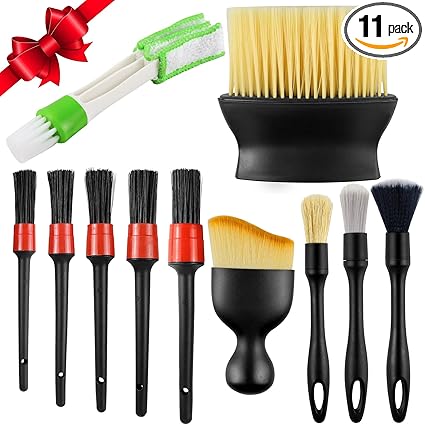 Kit Brochas Detailing Interior, Exterior y Piano  Black. 11 piezas