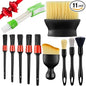 Kit Brochas Detailing Interior, Exterior y Piano  Black. 11 piezas
