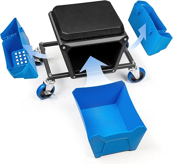 Silla  resistente con capacidad de carga de 330 libras con ruedas
