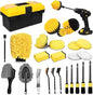 Kit Detailing Detallado x 27 piezas brochas, cepillos taladro, cepillo Llantas, Guante.