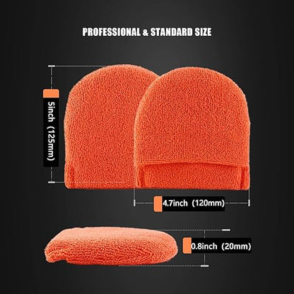 Kit Aplicador Cera o Ceramico Guante de Micro Fibra