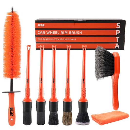 Kit Detailing Detallado  limpiaza  de Rines, Llantas y Brochas SPTA 8 piezas