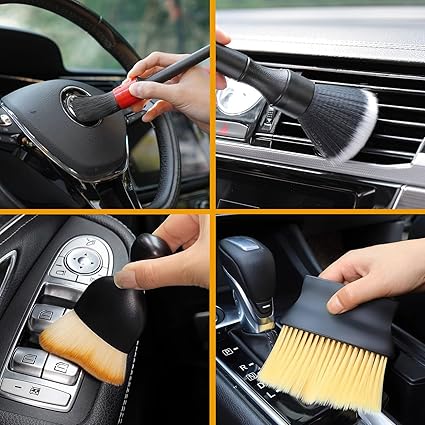 Kit Brochas Detailing Interior, Exterior y Piano  Black. 11 piezas