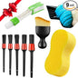 Brochas Detailing Car Wash, Piano Black, Cepillo Aire, Gel Limpieza kit 9 piezas
