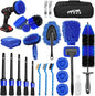 Kit Detailing o Detallado  de 22 piezas con brochas, cepillos Taladro, Limpieza  Llantas y Rines
