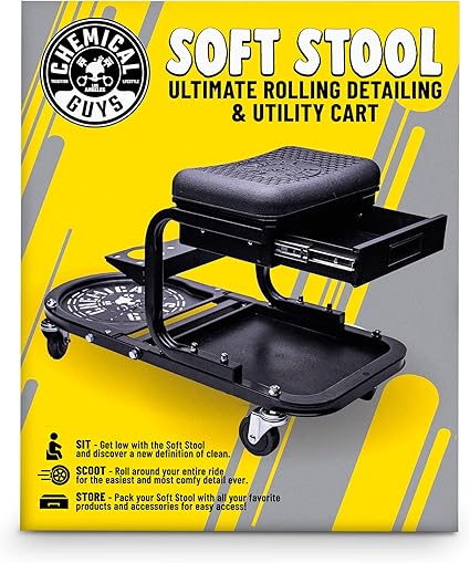 Chemical Guys ACC618 Taburete suave Ultimate Rolling Detailing & Utility Cart,