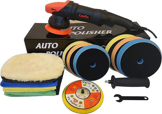 Pulidora orbital de doble acción para coche con almohadillas de 5" y 6"