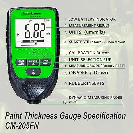 Medidor de espesor de pintura CM-205FN