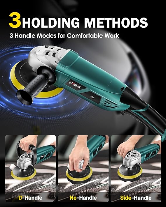 Polisher pulidora rotativa 6 pulgadas/7 pulgadas, 1600 W Marca GEV