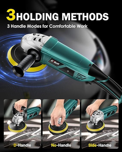Polisher pulidora rotativa 6 pulgadas/7 pulgadas, 1600 W Marca GEV