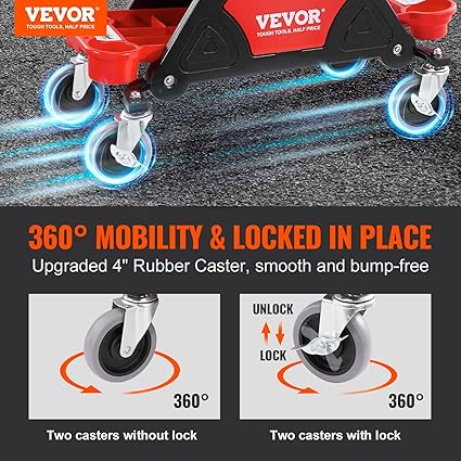 VEVOR Taburete para Detailing  de 300 libras de capacidad