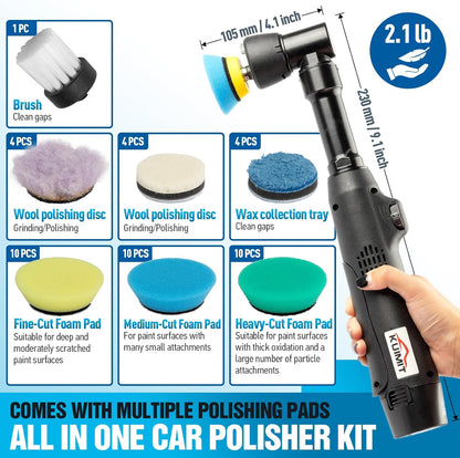 Mini Polisher Dual Inalambrica pulidor de automóvil RO/DA Marca Kumit
