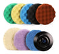 Pads Polisher Rotativa en 7 Pulgadas x 8 unidades con Soporte.