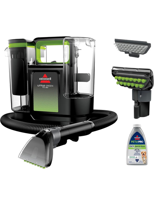 Limpieza Inyección y Succión BISSELL Little Green Max Limpiador profundo portátil para alfombras y tapicería, detallador de automóviles/automóviles, con herramienta de manchas