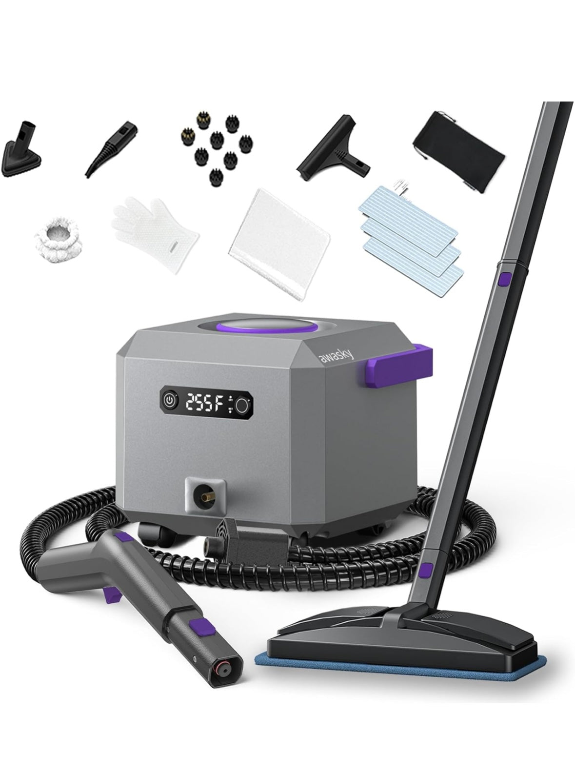 Limpieza a Vapor awasky! 96 oz de capacidad 60  minutos! 1 minuto de calentamiento