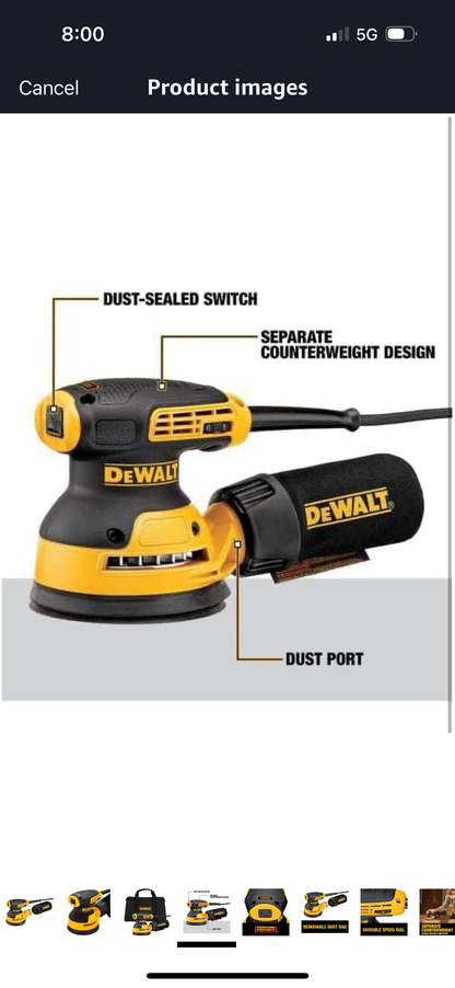Lijadora Dewalt Eléctrica Plásticos Termo Inyectados