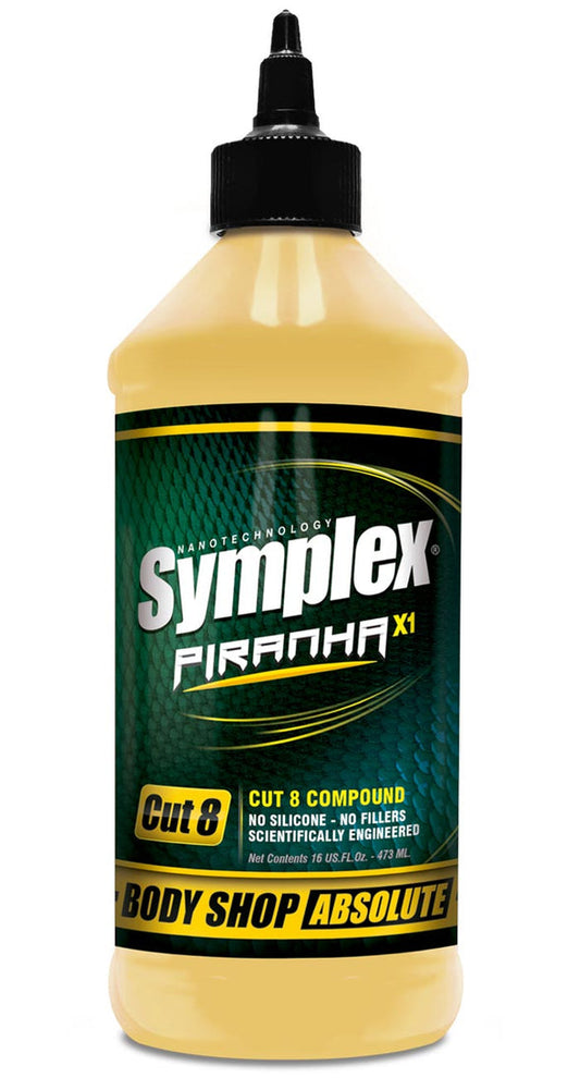 Symplex Piranha Piraña Rubbing Compuesto de Corte Alto  8 Pulidor Polichado 16 oz Octavo