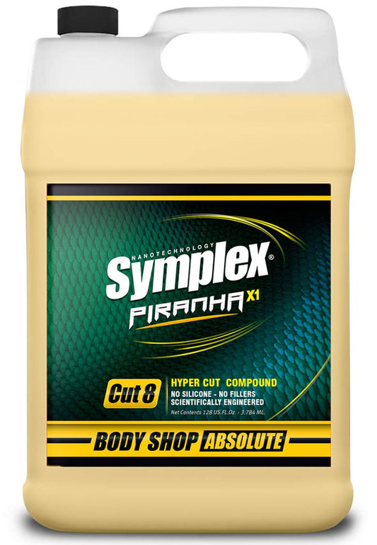 Symplex Piranha Piraña Rubbing Compuesto de Corte Alto 8 Pulidor Polichado  Galon 128 oz
