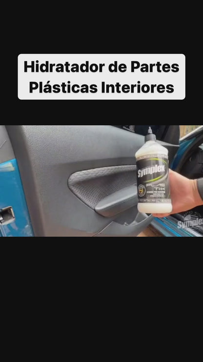 Hidratador Restaurador  De Plásticos  partes negras Internos Autos Symplex  Plasti-K No contiene silicona