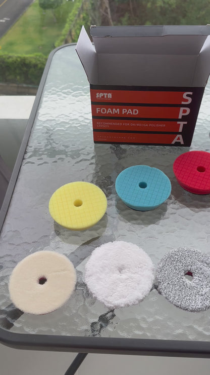 Pads Pomos Mopas para Pulir SPTA Funcionan en Maquinas DA Rotorbitales y Rotativas Kit 5 pulgadas